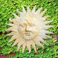 Garten Stein Relief Sonne & Mond  / Portland weiß von Gartentraum.de