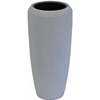 Garten Vase aus Polystone in moderner Zement Optik - Asolo / 75x34cm (HxDm) / mit Wasserstandsanzeiger von Gartentraum.de