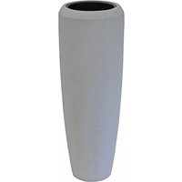 Garten Vase aus Polystone in moderner Zement Optik - Asolo / 97x34cm (HxDm) / mit Wasserstandsanzeiger von Gartentraum.de
