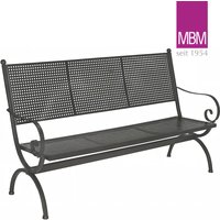 Gartenbank 3 Sitzer mit Lehne - MBM - Metall/Eisen - 171x68x101cm - Gartenbank Romeo / mit Sitzkissen Natur von Gartentraum.de