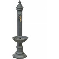 Gartenbrunnen mit Gesicht und Becken aus Gusseisen - Valur / Anthrazit Gartenbrunnen mit Gesicht und Becken aus Gusseisen - Valur / Anthrazit von Gartentraum.de