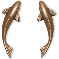 Gartendeko Set aus 2 Fischfiguren - Bronze/Alu - Fische Han / Aluminium schwarz von Gartentraum.de