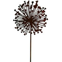 Gartendeko aus Metall in Rost Optik - Blüte - Allium / 80x15cm (HxDm) von Gartentraum.de