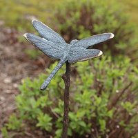 Gartenfigur Libelle als Gartenstecker aus Bronze - Libelle Dena von Gartentraum.de