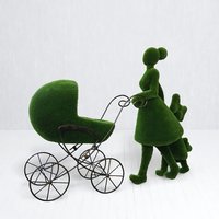 Gartenfigur Mutter mit Kind & Kinderwagen - Topiary - Finnja von Gartentraum.de