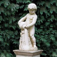 Gartenfigur mit Putte aus Stein - Elementum Aqua / Terrakotta Gartenfigur mit Putte aus Stein - Elementum Aqua / Terrakotta von Gartentraum.de