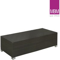 Gartenlounge Bank / Tisch aus Alu & Polyrattan - dunkelbraun - Bank/Loungetisch Combo/Bellini / ohne Glasplatte von Gartentraum.de