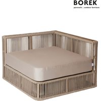 Gartenlounge Modul Ecke von Borek - Aluminium - mit Kissen - beige - Lincoln Eck- Sitzmodul von Gartentraum.de