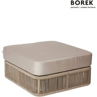 Gartenlounge Modul Hocker von Borek - Aluminium - mit Kissen - beige - Lincoln Sitzinsel von Gartentraum.de