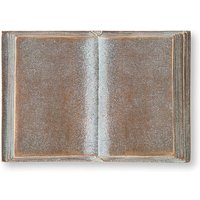 Gartenplastik Buch aus Bronze aufgeschlagen - Buch Bronze / 6x4cm (BxT) / Bronze Patina Asche von Gartentraum.de