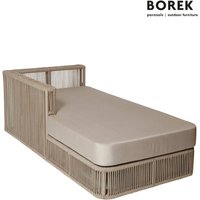 Gartensofa von Borek - Aluminium - mit Kissen - beige - Lincoln Chaiselongue rechts von Gartentraum.de