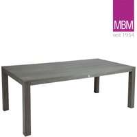 Gartentisch in Holzoptik - Resysta - MBM - 75x180x100cm - eckig - Tisch La Villa / Grau von Gartentraum.de