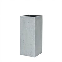 Gartenvase aus Polystone - Beton Optik - mit Einsatz - Garessio / 75x31x31cm (HxBxT) / ohne Wasserstandsanzeiger von Gartentraum.de