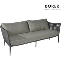 Graues Gartensofa von Borek mit Ardenza-Rope - Sofa Estoril von Gartentraum.de