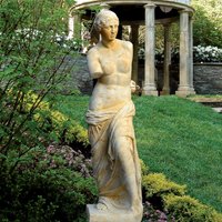 Griechische Garten Stein Skulptur - Venus / Antikgrau von Gartentraum.de