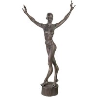 Große Aktfigur Ballerina - limitierte Bronzeedition - Nackter Tanz von Gartentraum.de
