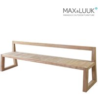 Große Gartenbank mit Rückenlehne - Teakholz - schlicht - Max&Luuk - Mason Gartenbank / 81x274x58cm von Gartentraum.de