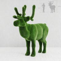 Große Hirsch Gartenfigur - Topiary - GFK & Kunstrasen - Helmut von Gartentraum.de