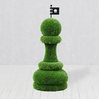 Große Schachfigur 1m - Topiary - GFK & Kunstrasen - Schachfigur / Bauer / Schwarz von Gartentraum.de