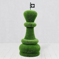 Große Schachfigur 1m - Topiary - GFK & Kunstrasen - Schachfigur / König / Weiß von Gartentraum.de
