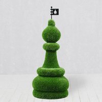 Große Schachfigur 1m - Topiary - GFK & Kunstrasen - Schachfigur / Läufer / Schwarz von Gartentraum.de