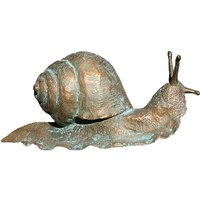 Große Schnecke aus Bronze als Gartenfigur - Schnecke von Gartentraum.de