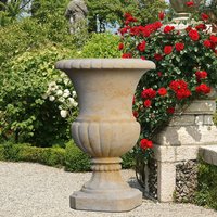 Große Stein Gartenamphore - Goethe Amphore / Portland weiß von Gartentraum.de