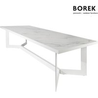 Großer Esstisch eckig von Borek mit Alu/Dekton - Esstisch Arta / Tischplatte Aura von Gartentraum.de