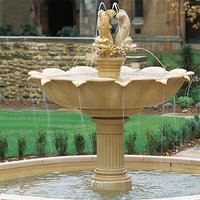 Großer Garten Springbrunnen - Harleyford / Portland weiß von Gartentraum.de
