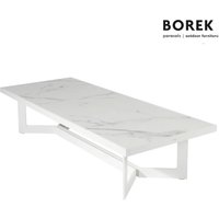 Großer Loungetisch 162cm von Borek - weiß - Arta Loungetisch / Tischplatte Aura von Gartentraum.de