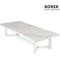Großer Loungetisch 162cm von Borek - weiß - Arta Loungetisch / Tischplatte Trilium von Gartentraum.de