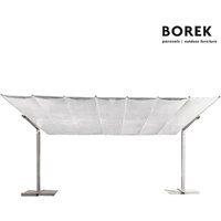 Großer Sonnenschirm mit 2 Ständern - Aluminium - rechteckig - kippbar - Sonnensegel - New Flexy Sonnenschutz / 1 / weiß von Gartentraum.de