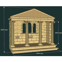 Großer Tempel antik mit ionischen Säulen & Fenster - Wrexham Hall von Gartentraum.de