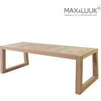 Großer massiver Gartentisch aus Teakholz - rechteckig - Max&Luuk - Mason Gartentisch / 76x240x90cm von Gartentraum.de