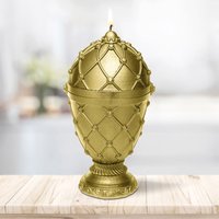 Großes Fabergé Dekoei als Kerze - vegan & edel - Neskan / Gold von Gartentraum.de