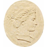 Großes Steinguss Relief für die Wand der Beatrice - Oriobi / Antikgrau von Gartentraum.de