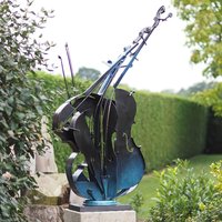 Großes Streichinstrument aus Bronze - Kontrabass Großes Streichinstrument aus Bronze - Kontrabass von Gartentraum.de