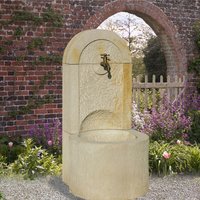 Handwerklicher Sandstein Wandbrunnen - La Courbe / 160x95x110cm von Gartentraum.de