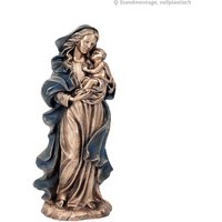 Heilige Gottesmutter mit Kind aus Bronze - Maria die Beschützende / 31cm von Gartentraum.de