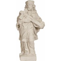 Heiliger Nepomuk Gartenfigur mit Kruzifix auf Sockel - Steinguss - Nepomuk / Sand von Gartentraum.de