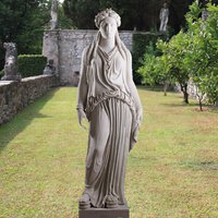 Historische Garten Skulptur aus Steinguss - Caryatid / Terrakotta von Gartentraum.de