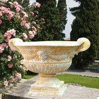 Historische Steinguss Gartenvase - Florentine / Antikgrau von Gartentraum.de