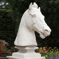 Historischer Pferdekopf Stein - Equitanus / Sand von Gartentraum.de