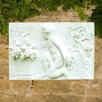 Historisches Wand Relief Steinguss Herbst - Otono / Portland weiß von Gartentraum.de