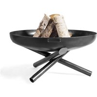 Hochwertiger Grill als Schale auf Tripod Standfuß - Stahl - Kitay Gartengrill / Grillplatte / 80cm von Gartentraum.de