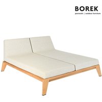 Hochwertiges Outdoor Tagesbett von Borek aus Teak mit Polstern - Hybrid Tagesbett von Gartentraum.de