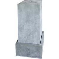 Hoher Quellstein mit Auffangschale aus Stahl oder Cortenstahl - Tellkado / 100x25x25cm (HxBxT) / Cortenstahl von Gartentraum.de