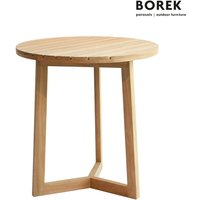 Hoher Teak Holztisch von Borek für den Garten - rund - Limone Gartentisch von Gartentraum.de