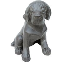 Hunde Skulptur aus Steinguss für die Gartengestaltung - Hando von Gartentraum.de