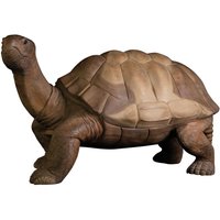 In Handarbeit geschnitzte Schildkröte aus Suarholz - Unikat Holzfigur - Nalani / 50x85x50cm (HxBxT) von Gartentraum.de